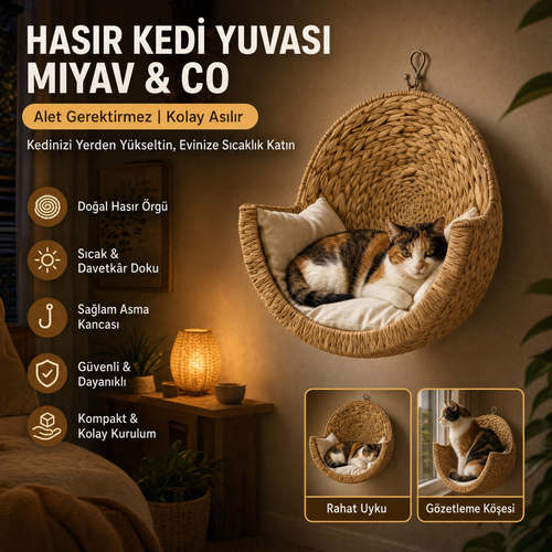 Miyav & Co Hasır Kedi Yatağı